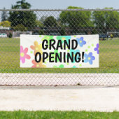 GROTE OPENING! Rainbow Flowers Banner (Insitu)
