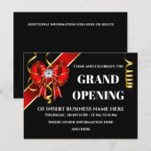 Grote opening rode gouden boog aankondigingskaart (Voorkant / Achterkant)