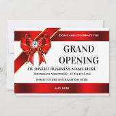 Grote opening rode lbon bow DIY bedrijf Save The Date (Voorkant)