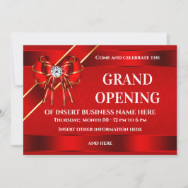 Grote opening rode lint business start elegant save the date