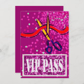 Grote opening Roze VIP van de Lancering nodigt uit Kaart (Voorkant / Achterkant)