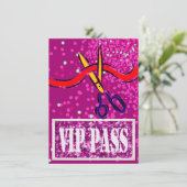 Grote opening Roze VIP van de Lancering nodigt uit Kaart (Staand voorkant)