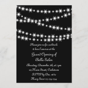Grote opening Twinkle Lights (zwart) Kaart