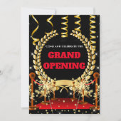 Grote opening van nieuwe bedrijven laurel met rood kaart (Voorkant)