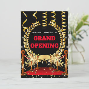 Grote opening van nieuwe bedrijven laurel met rood kaart