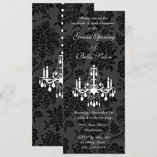 Grote opening Victoriaans schade (zwart) Kaart (Voorkant / Achterkant)