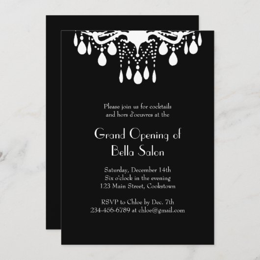 Grote opening voor bedrijf kaart (Voorkant / Achterkant)