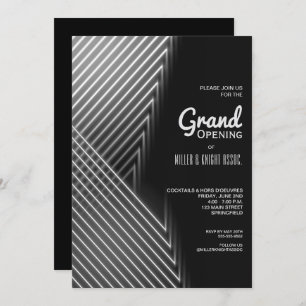 Grote opening Witte Neon Lichten Uitnodigingen