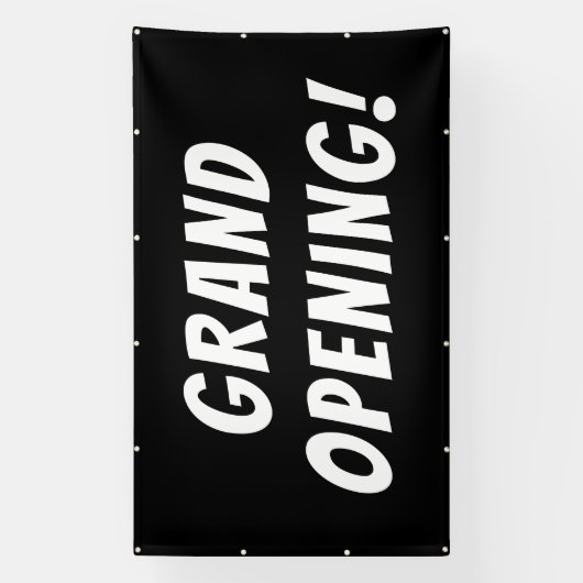 Grote opening zwart! Banner (Verticaal)