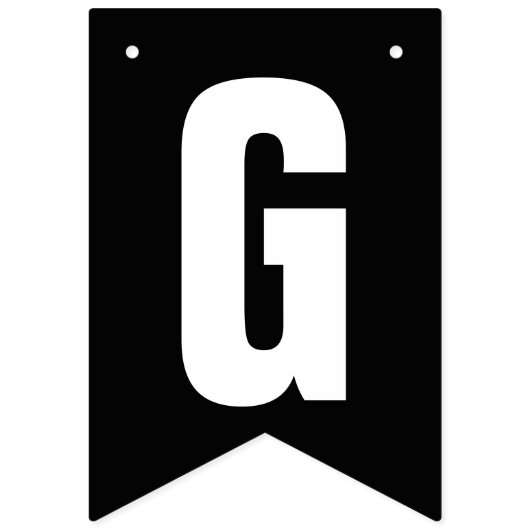 Grote opening zwart en wit Uw Logo hier Vlaggetjes (Tweede vlag)