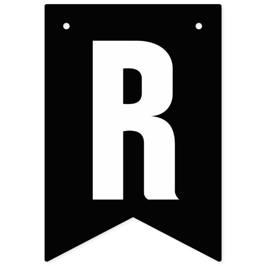 Grote opening zwart en wit Uw Logo hier Vlaggetjes (Derde vlag)