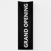 Grote opening zwart-wit spandoek (Verticaal)