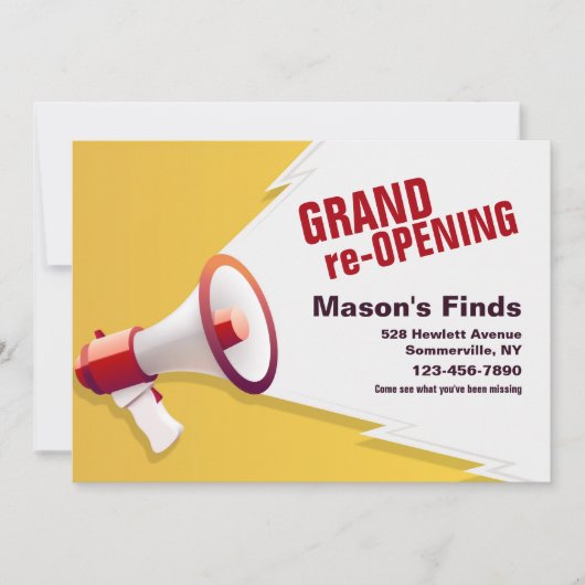 Grote openingsaankondiging kaart (Voorkant)