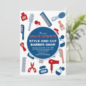 Grote openingsaankondiging van Barber Shop Aankondiging (Staand voorkant)
