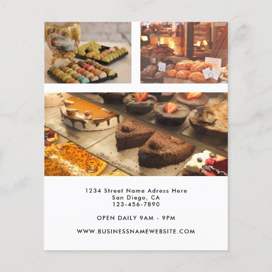 Grote openingsbakkerij Aangepaste foto Logo White Flyer (Achterkant)