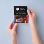 Grote openingsbakkerij Aangepaste foto Logo zwart Flyer (Hand)