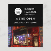 Grote openingsbakkerij Aangepaste foto Logo zwart Flyer (Voorkant)