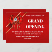 Grote openingsbusiness start rode lintboog save the date (Voorkant / Achterkant)