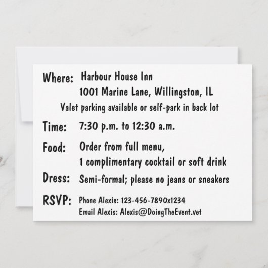 Grote Openingsuitnodiging Kaart (Achterkant)