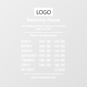 Grote openingsuren bedrijf Openingstijden  Raamsticker (Vel)