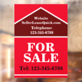 GROTE OPPERVLAKTE TE KOOP-BORD Verkoop onroerend g Raamsticker (Vel 2)