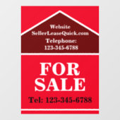 GROTE OPPERVLAKTE TE KOOP-BORD Verkoop onroerend g Raamsticker (Vel)