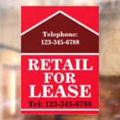 GROTE OPPERVLAKTE WINKELRUIMTE TE KOOP/TE HUUR BOR RAAMSTICKER (Vel 2)