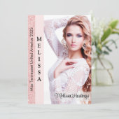 Grote optocht Autograph Kaart | Roos Gold Blush (Staand voorkant)