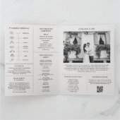 Grote opvouwbare bruiloft krant tijdlijn programma (Binnen)