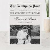 Grote opvouwbare bruiloft krant tijdlijn programma (Voorkant)