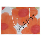 Grote Oranje bloemenzak Groot Cadeauzakje (Achterkant)