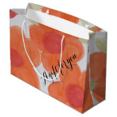 Grote Oranje bloemenzak Groot Cadeauzakje (Achterkant Gekanteld)