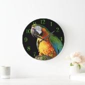 Grote Oranje en Blauwgroen papegaai op een pomp Grote Klok (Huis)