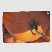 Grote Oranje Pompoen Golfhanddoek (Horizontaal)