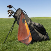 Grote Oranje Pompoen Golfhanddoek (Groen)