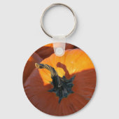 Grote Oranje Pompoen Sleutelhanger (Achterkant)