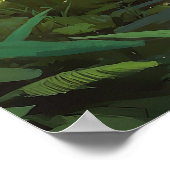 Grote Oranje Tijger in Oerwoud Wildlife Painting Poster (Hoek)