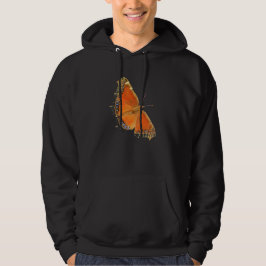 Grote Oranje vlinder Hoodie