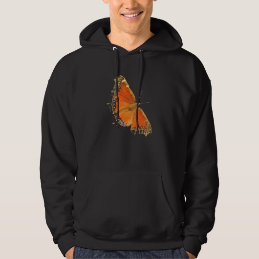 Grote Oranje vlinder Hoodie (Voorkant)