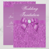 Grote orchidesequins Bow & Diamond Weddenschap Kaart (Voorkant / Achterkant)