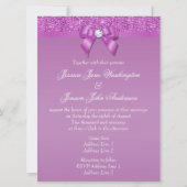 Grote orchidesequins Bow & Diamond Weddenschap Kaart (Achterkant)
