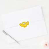 Grote Oren Gezicht Ronde Sticker (Envelop)