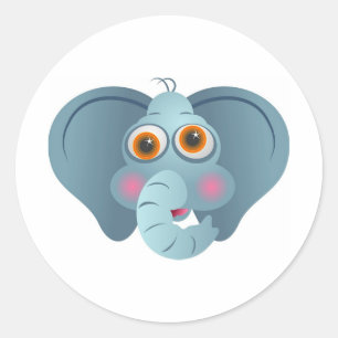 Grote oren ronde sticker