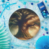 Grote Oude Eik Betoverd Landelijk Bos Bruiloft Papieren Bordje (Feest)