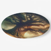 Grote Oude Eik Betoverd Rustiek Bos Bruiloft Papieren Bordje (Gekanteld)