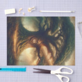 Grote oude eiken boom betoverde rustieke bos bruil tissuepapier (Craft)