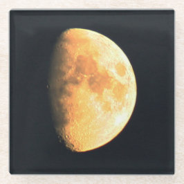 Grote oude maan coastercna glazen onderzetter