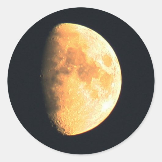 Grote oude maan stcanna ronde sticker (Voorkant)