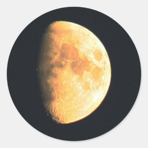 Grote Oude Maan stengel Ronde Sticker