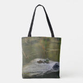 Grote oude stierkikker in vijver Natuur Tote Bag (Achterkant)